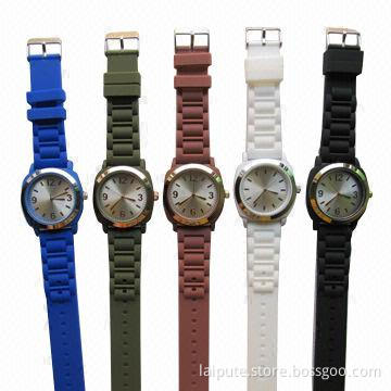 New Arrival Silicone Watches, Many Colors with Metal Bezel